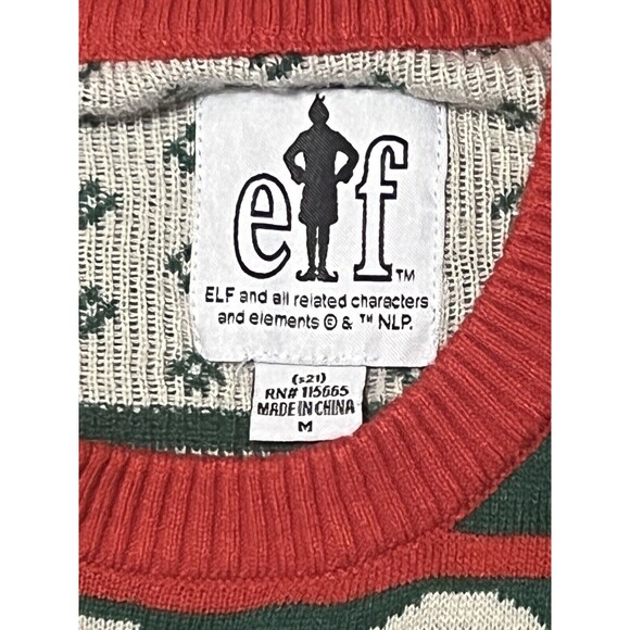 ELF Men's Sweater Medium "Son of a Nutcracker" Ugly Christmas Festive Funny Xmas - Picture 4 of 9